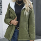 Veste à capuche pour femme, doublure en peluche, manches longues