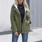 Veste à capuche pour femme, doublure en peluche, manches longues