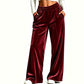 Pantalon large en velours élégant pour femme