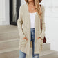 Manteau décontracté en maille pour femme, à manches longues et devant ouvert