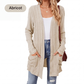 Manteau décontracté en maille pour femme, à manches longues et devant ouvert
