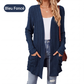 Manteau décontracté en maille pour femme, à manches longues et devant ouvert