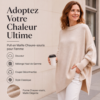 Pull-over col ras du cou pour femmes grande taille