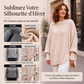 Pull-over col ras du cou pour femmes grande taille