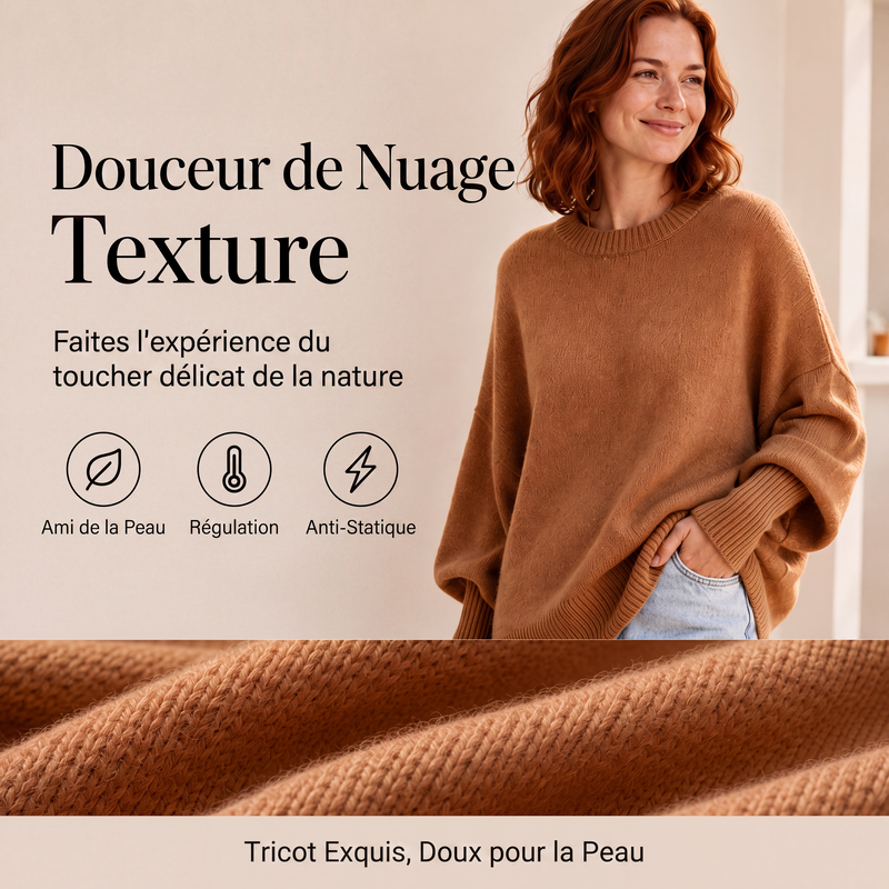Pull-over col ras du cou pour femmes grande taille