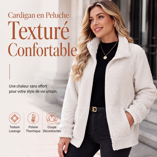 Manteau en polaire décontracté ample pour femme