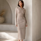 Robe maxi ajustée à capuche pour femme