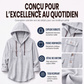 Chemise à capuche décontractée à manches longues pour homme