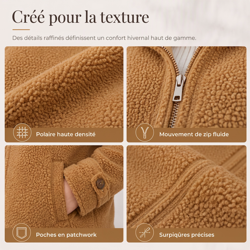 Veste d'hiver pour femme à col montant et fermeture éclair intégrale