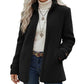 Veste d'hiver pour femme à col montant et fermeture éclair intégrale