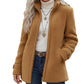 Veste d'hiver pour femme à col montant et fermeture éclair intégrale