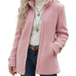 Veste d'hiver pour femme à col montant et fermeture éclair intégrale