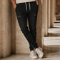 Joggers en denim pour homme, coupe slim, taille élastique