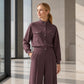 Ensemble 2 pièces pour femme : veste élégante et pantalon à jambes larges