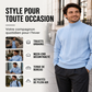 Pull en maille torsadée à col roulé pour homme