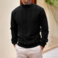 Pull en maille torsadée à col roulé pour homme