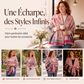 Châle enveloppant chaud d'hiver pour femme