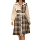 Robe femme rétro à carreaux et boutons