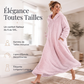 Robe de détente décontractée à capuche en peluche pour femme