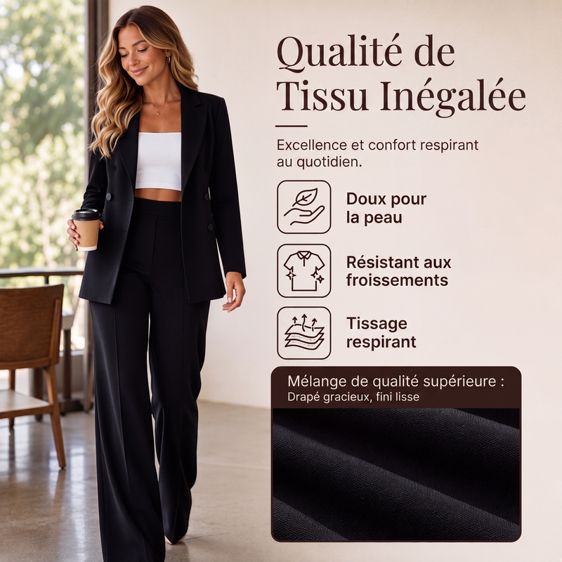 Ensemble 2 pièces élégant pour femme : blazer et pantalon