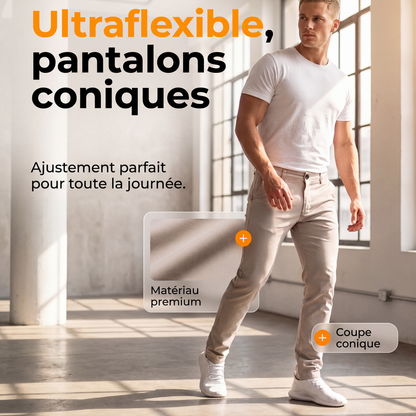 Pantalon stretch moderne à jambe étroite