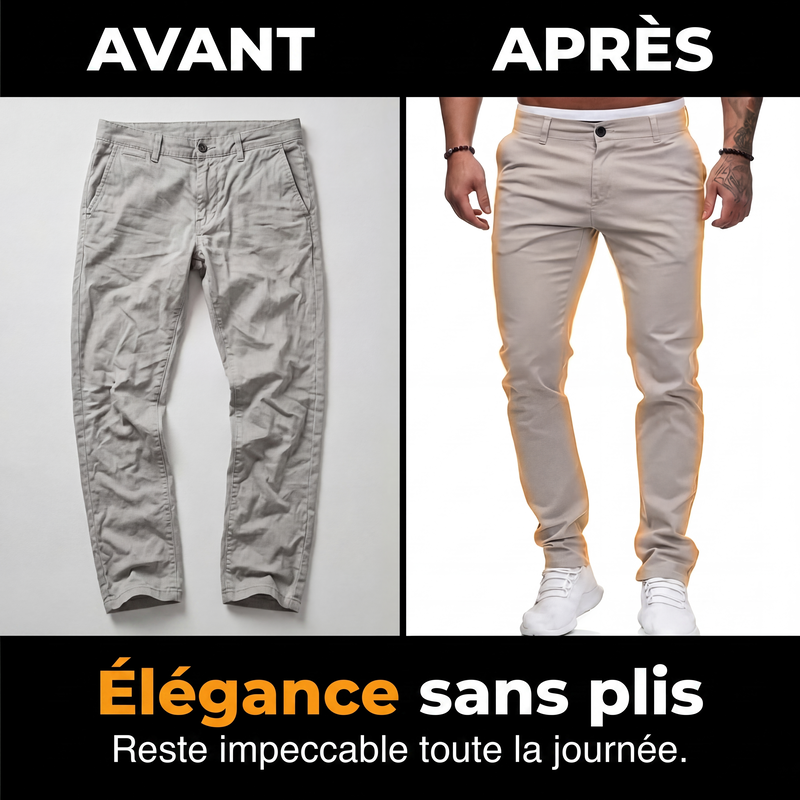 Pantalon stretch moderne à jambe étroite