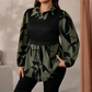 Chemise imprimée élégante pour femme, fausse 2 pièces