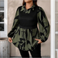 Chemise imprimée élégante pour femme, fausse 2 pièces