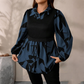 Chemise imprimée élégante pour femme, fausse 2 pièces