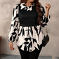 Chemise imprimée élégante pour femme, fausse 2 pièces