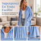 Cardigan à capuche en velours ample pour femme