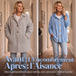 Cardigan à capuche en velours ample pour femme