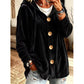 Cardigan à capuche en velours ample pour femme