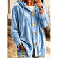 Cardigan à capuche en velours ample pour femme