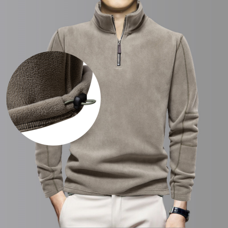 Pulls élégants à demi-fermeture éclair et manches longues pour hommes
