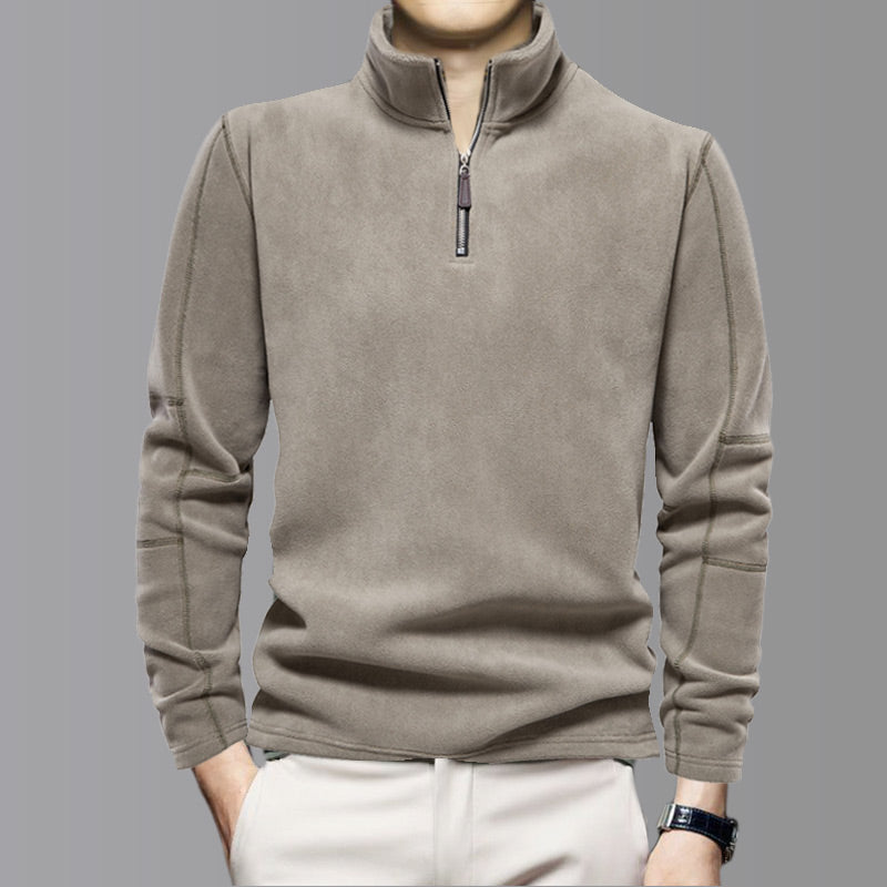 Pulls élégants à demi-fermeture éclair et manches longues pour hommes