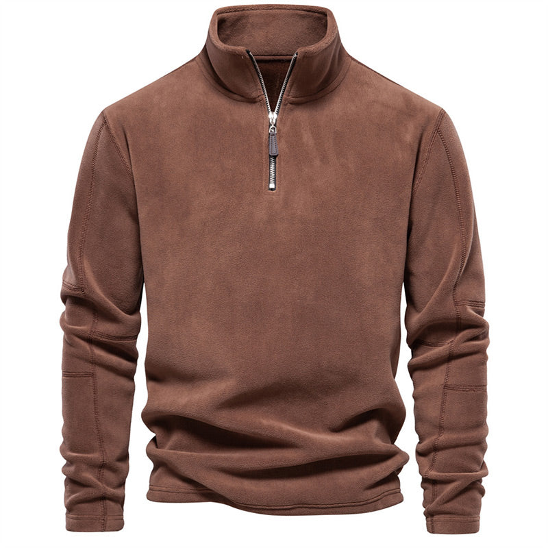 Pulls élégants à demi-fermeture éclair et manches longues pour hommes