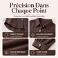 Robe chemise à manches longues en coton et lin pour femme