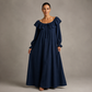 Robe longue décontractée à épaules dénudées pour femme