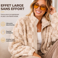 Veste en peluche à motif damier et boutons-pression pour femme