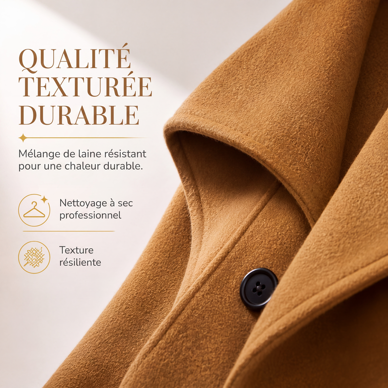 ✨ OFFRE PRIVILÈGE · -50 % | Manteau Femme Cintré à Double Boutonnage
