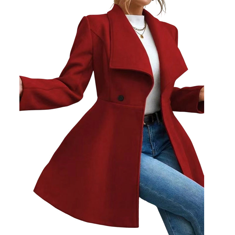 ✨ OFFRE PRIVILÈGE · -50 % | Manteau Femme Cintré à Double Boutonnage