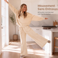 Ensemble sweat à col rond et pantalon large pour femme