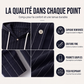 Chemise à capuche à manches longues rayée pour homme