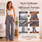 Pantalon large décontracté rayé pour femme