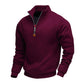Pull à col montant et quart de zip pour homme