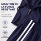 Ensemble sweat à capuche zippé rayé et pantalon pour femme