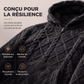 Hoodie pour homme en tricot torsadé texturé effet diamant en peluche