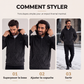 Hoodie pour homme en tricot torsadé texturé effet diamant en peluche