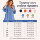 Robe d'été ample pour femme à manches volantées